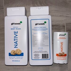 2 Native Trefoils Body Wash 18 fl oz and 1 Peanut Butter cookie deodorant